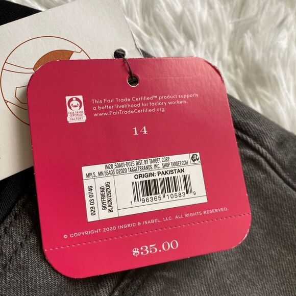 Isabel Maternity Jeans Boyfriend Over the Belly Low Back Crossover Panel New 14 - Picture 9 of 11